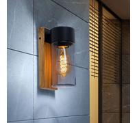 Globo Lampada Da Parete Esterno LED Vetro Acciaio IP44 22,5 cm
