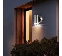 Globo Lampada Da Parete IP44 Esterno LED Big Light Argento