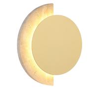 Globo Lampada Da Parete LED Moderna Sottile Rotonda Bianca Metallo H 20 cm