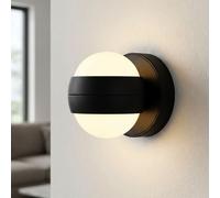 Globo Lampada Da Parete LED Touchdimmer Up Down A USB Con Batteria, Nero