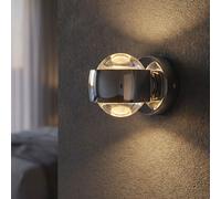 Globo Lampada Da Parete LED Up&Down Moderno In Vetro Sfera L 10cm