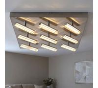 Globo Lampada da Soffitto 9 Luci Spot Orientabili Nickel Opaco Cromato