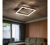 Globo Lampada Da Soffitto Design LED 33 cm In Legno Nero Opale 3000K 12 W