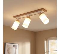 Globo Lampada Da Soffitto LED 3 Luci Marrone Metallo 59,9 cm