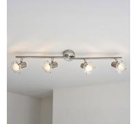 Globo Lampada Da Soffitto LED A 4 Luci, Barra Spotlight GU10, Argento, 70 cm [EEK: Non valutato]