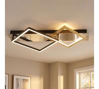Plafoniera Lampada Sala Pranzo Oro Nero Lampada da Cucina LED L 59 CM