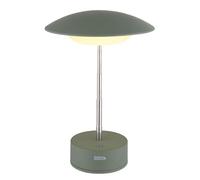 Globo Lampada da tavolo con dimmer touch a batteria, regolabile in altezza, lampada da comodino, verde, 1 W, bianco caldo, diametro 18 x 26 cm