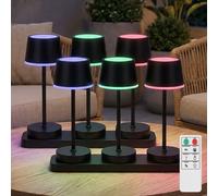 Globo Lampada Da Tavolo LED Dimmer RGB 6x Con Telecomando IP54 Nero
