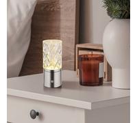 Globo Lampada da tavolo LED Lunki, color nichel, altezza 19 cm, CCT Globo