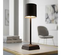 Globo Lampada Da Tavolo Touch Con Docking USB LED Batteria Nera 32 cm