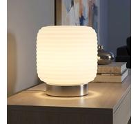 Globo Lampada Da Tavolo LED Nickel Vetro Camera Da Letto Interruttore 21,5 Cm [EEK: F]