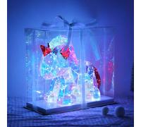 Globo Lampada da tavolo LED per camere di bambini Brondar Unicorno, rosso, altezza 26 Globo