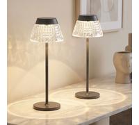 Globo Lampada Da Tavolo Touch LED Antracite 2 Pezzi H 38 cm