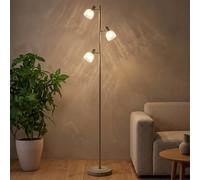 Globo Lampada Da Terra LED Con Interruttore A Pedale Beige 154 cm 3 Luci [EEK: E]