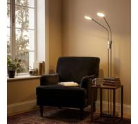 Globo Lampada Da Terra LED Touch Dimmer CCT Argento Regolabile 2700-4000K