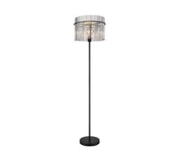 Globo Lighting Lampada da terra Gorley – nero opaco metallo/vetro 1 fiamma H 152 cm