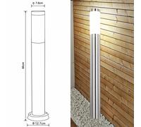 Globo Lampada Esterna Da Parete E Piantana Con Sensore, Acciaio Inox, IP44, 230V