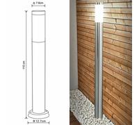 Globo Lampada Esterna Da Parete E Piantana Con Sensore, Acciaio Inox, IP44, 230V