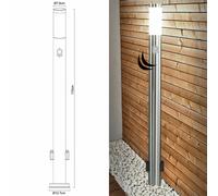 Globo Lampada Esterna Da Parete E Piantana Con Sensore, Acciaio Inox, IP44, 230V