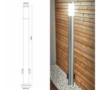 Globo Lampada Esterna Da Parete E Piantana Con Sensore, Acciaio Inox, IP44, 230V
