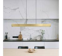 Lampadario Pendente Da Pranzo Con Dimmer Colore Oro LED CCT Funzione Di Memoria [EEK: F]