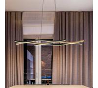 Globo Lampada LED a sospensione Geronimo, lunghezza 108 cm, nero/effetto legno Globo