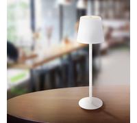 Globo Lampada LED da tavolo a batteria Vannie, bianca, altezza 36 cm, IP44 Globo