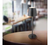 Globo Lampada LED da tavolo a batteria Vannie, nera, altezza 36 cm, IP44 Globo