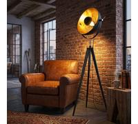 Globo Lampada LED Da Terra Altezza Regolabile Nera 152 cm Metallo E27 230V