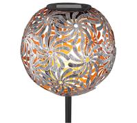 Globo Lampada LED solare 33632 sfera metallo, argento Globo