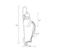 Globo Lampada LED solare 33652, argento, annaffiatoio, picchetto a terra, metallo Globo