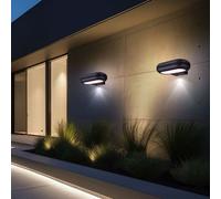 Globo Lampada Parete Esterna Grigia LED 4,2 W IP44 22 cm Set 2