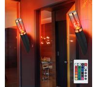 Globo Lampada Parete Esterno IP44 Fackellampe Dimmerabile LED RGB C/R 2x