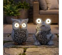 Globo Lampada Solare Da Esterno Frosch Eule Figura LED 2x Steinoptik [EEK: Non valutato]