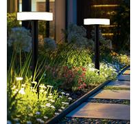 Globo Lampada Solare Da Esterno LED A Parete Con Picchetto Nero 56,1 cm 2x