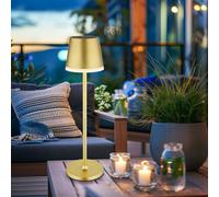 Globo Lampada Solare Da Tavolo Esterna Giardino Oro LED IP44 41 cm