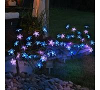 Globo Lampada Solare Esterno LED Blüten Bianco Nera 62 cm IP44 2 Set