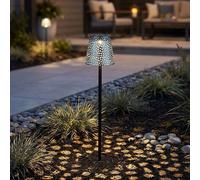 Globo Lampada Solare LED Da Esterno Con Punteruolo, Argento, 70 Cm, IP44 [EEK: Non valutato]