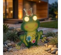 Globo Lampada Solare LED Esterna a Figura Frosch Verde, IP44, 1 LED H 21,5 cm [EEK: Non valutato]