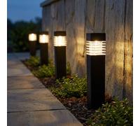 Globo Lampada Solare LED Wegeleuchte Grigio 38 cm IP44 Picchetto