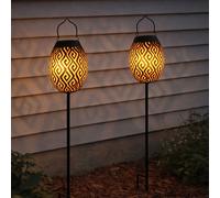 Globo Solarleuchte Stecklampe da Giardino Hängend Oro 90 cm LED 2er Set [EEK: Non valutato]