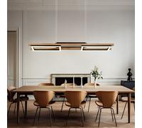 Globo Lampada Sospensione Legno 3 Livelli LED Design 100 cm