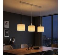 Globo Lampada Sospensione Moderna Tessuto E27 LED 120 cm Sabbia 230 V [EEK: F]