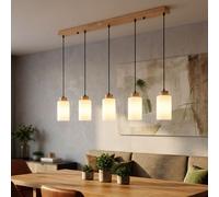 Globo Lampada Sospesa LED Pendente Sala da Pranzo Regolabile H120cm Marrone