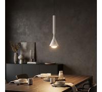 Globo Lampada A Sospensione LED Touch Dimmer H 150 cm Bianca 9,9 cm