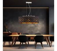 Globo Lampadario LED 3 luci Nero Oro, Luce Calda 2500-3000K [EEK: E]