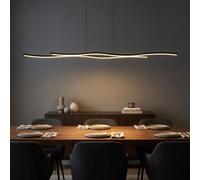 Globo Lampadario LED Nera A 120 cm Wellen Soffitto Pendel-Luce 30 W