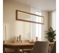 Globo Lampada Sospensione In Legno LED Altezza Regolabile H 120 cm