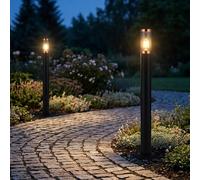 Globo Lampione Da Esterno IP44 Piantana Stehlampe E27 Nero 2x, 110 cm [EEK: Non valutato]