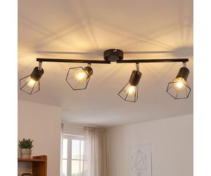 Globo LED Deckenlampe Deckenleuchte 4 Luci Nero Metallo 70 cm